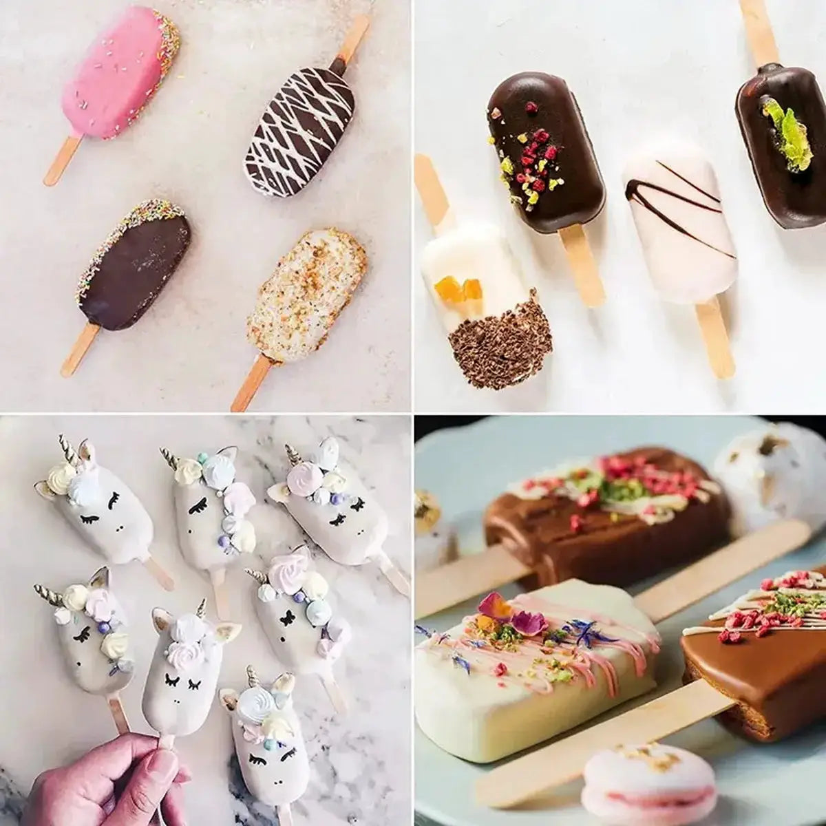 Silicone Ice Cream Mold DIY Chocolate Dessert Popsicle Tray Ice Cube Maker Homemade Cooking Tools Party Supplies from PriceLows™