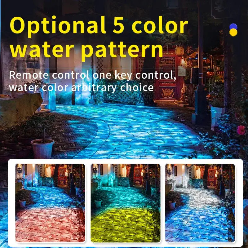 LED Water Ripple Projector | Waterproof Outdoor Beach Light | Aluminum