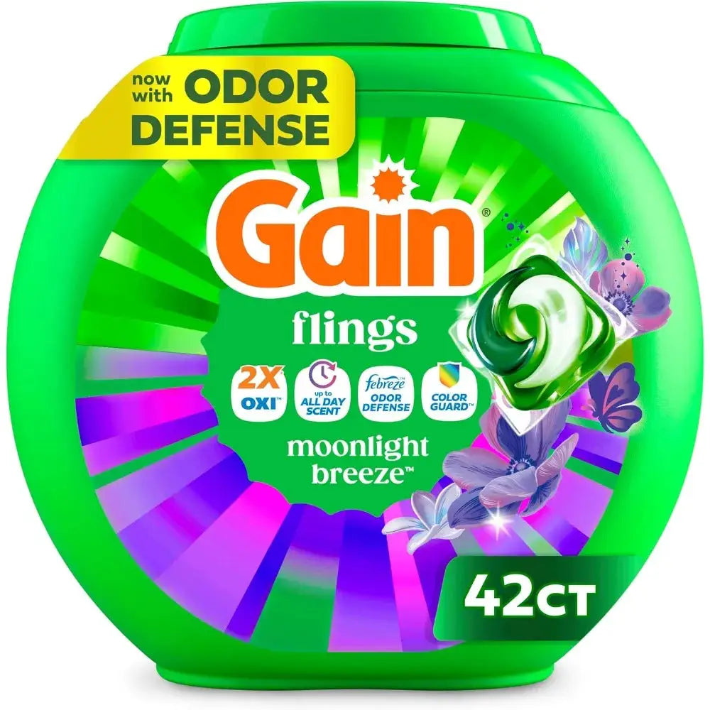 Laundry Detergent Pods | 4-In-1 Formula | Moonlight Breeze Scent | 42 Count