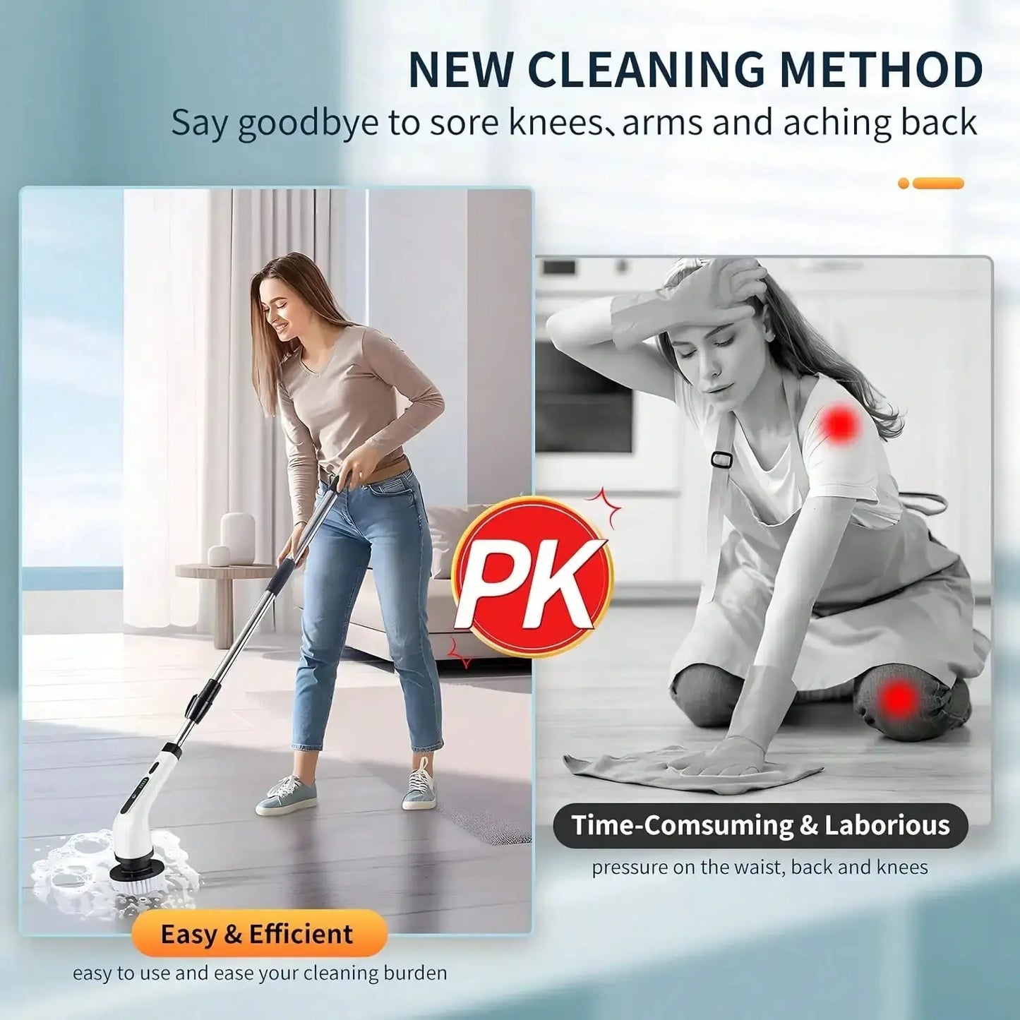 Electric Spin Scrubber | Cordless | 9 In 1 Multifunction Waterproof