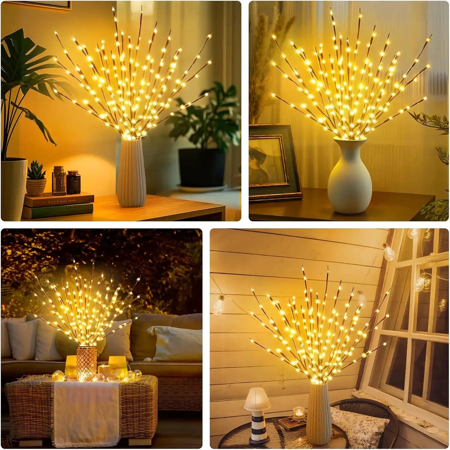 1Pcs LED Tree Branch Light Battery Powered Operated Bendable Twig Branch Lights for Party Coffee Store Festivals Home Decoration from PriceLows™