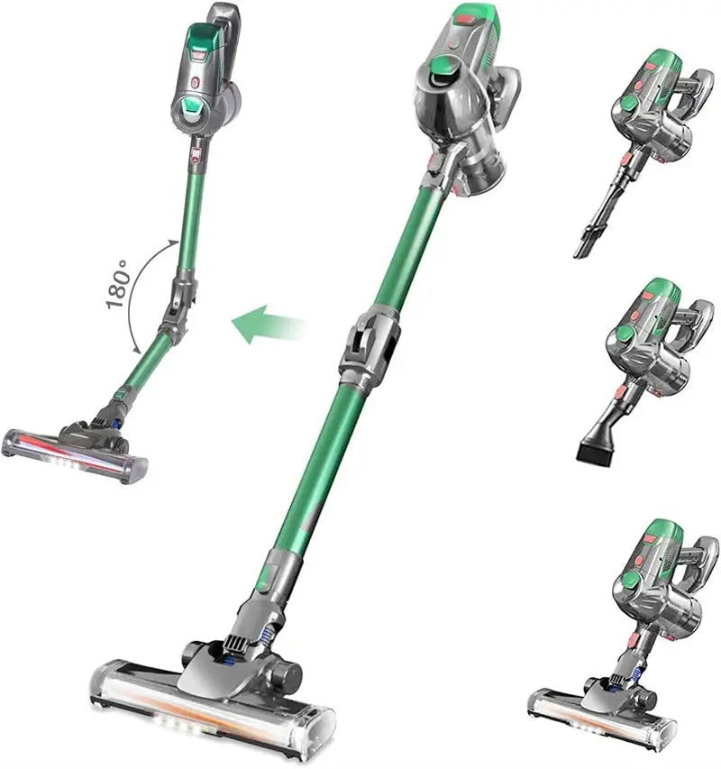 Cordless Stick Vacuum | LED Light | Foldable Design