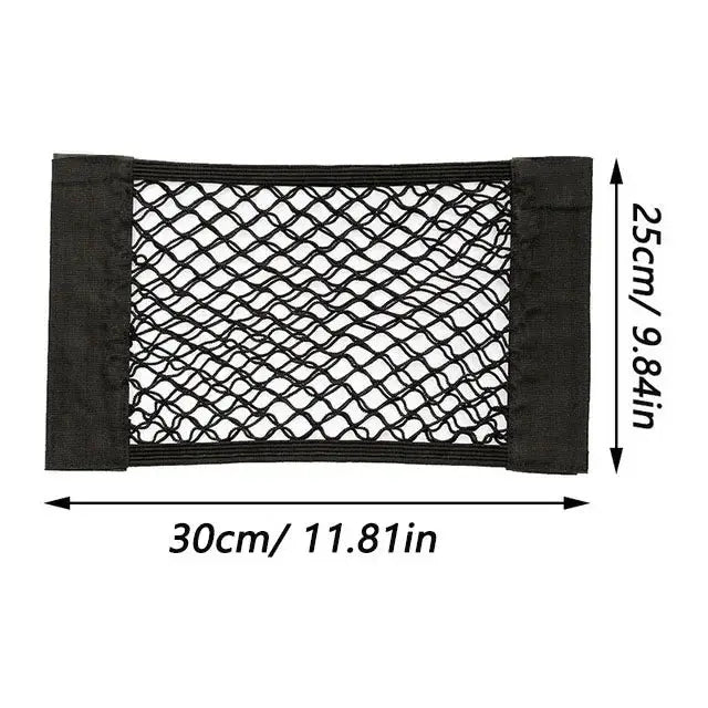 Car Back Rear Trunk Storage Net Seat Elastic String Net Magic Sticker Mesh Storage Bag Interior storage network from PriceLows™