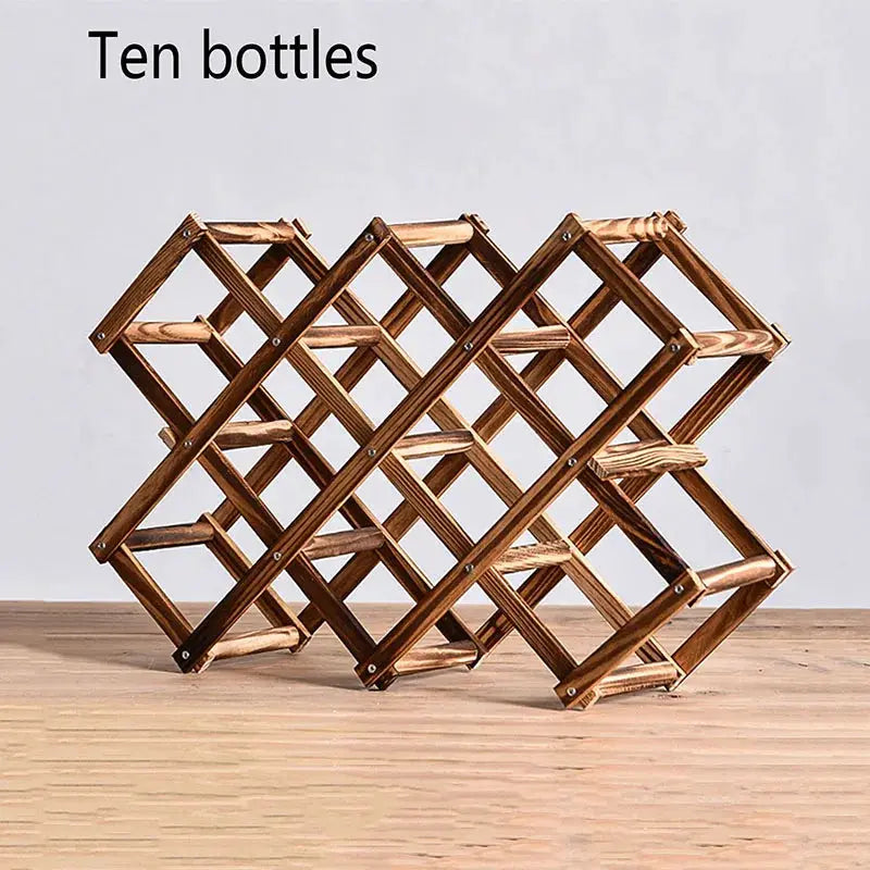 1PC can be stacked free-standing wine rack, very suitable for home bar display, multifunctional 3/5/10 bottle rack from PriceLows™