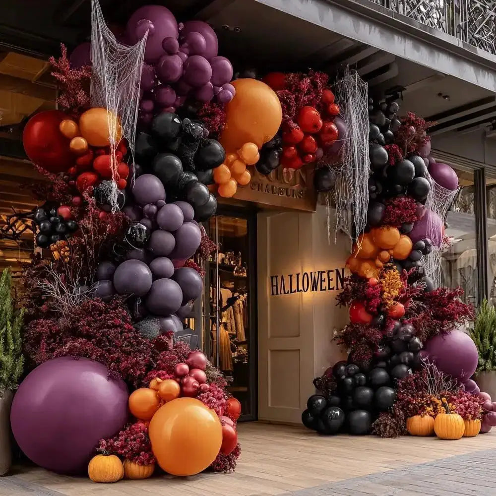 Halloween Balloons | Double Stuffed Latex | Multicolor Set | Home Event Decor
