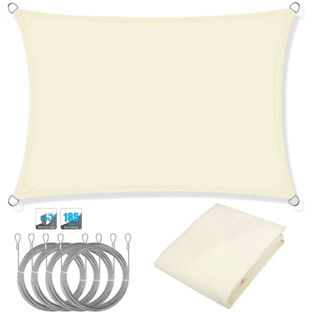 Rectangle Sun Shade Sail | Waterproof Oxford Canopy | UV Blocking Outdoor Shelter