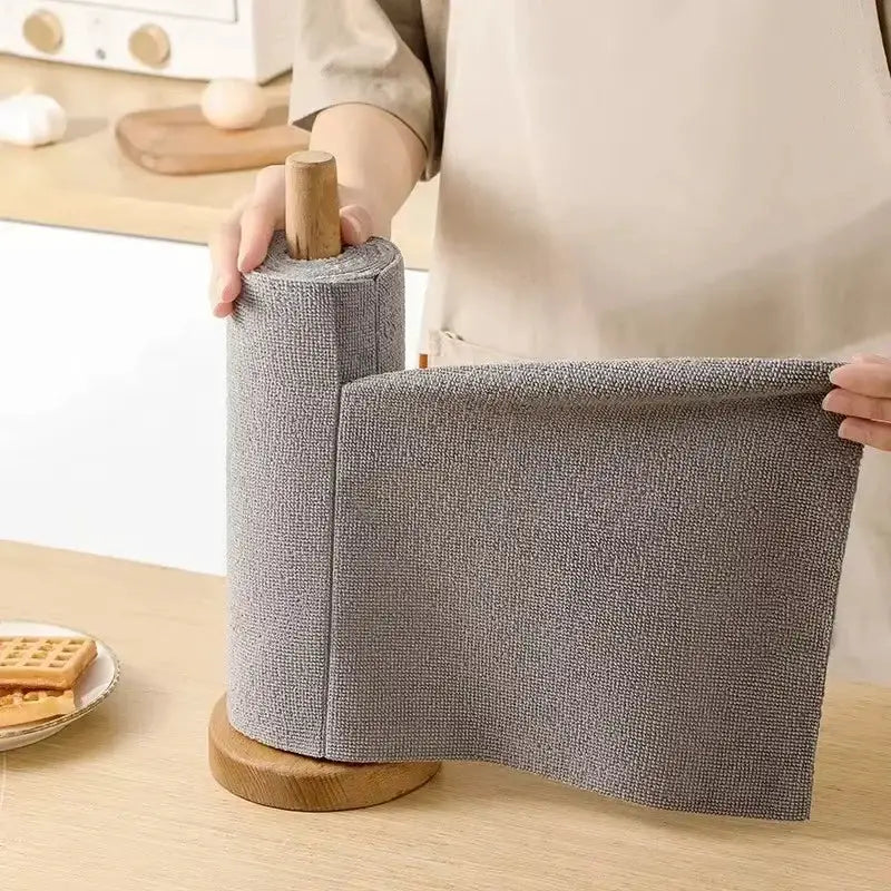 Reusable Cleaning Wipe Household Kitchen Cloth Microfiber Towel Rolls Dish Rags Wash Paper Towel Replacement 1 Roll of 20 Sheets from PriceLows™