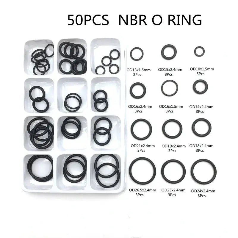 O Rings VMQ NBR 1.5/1.8/1.9/2.4/3.1mm Sealing Gaskets O-Ring Silicone Washer Rubber Oring Set Assortment Kit Set Box Ring from PriceLows™