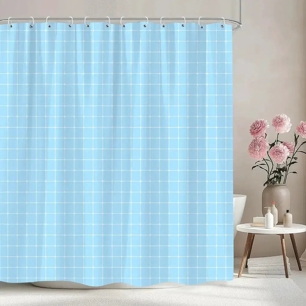Solid Colour Chevron Shower Curtain Black White Lines Geometric Shapes Simple Modern Style Polyester Bath Curtain Bathroom Decor from PriceLows™