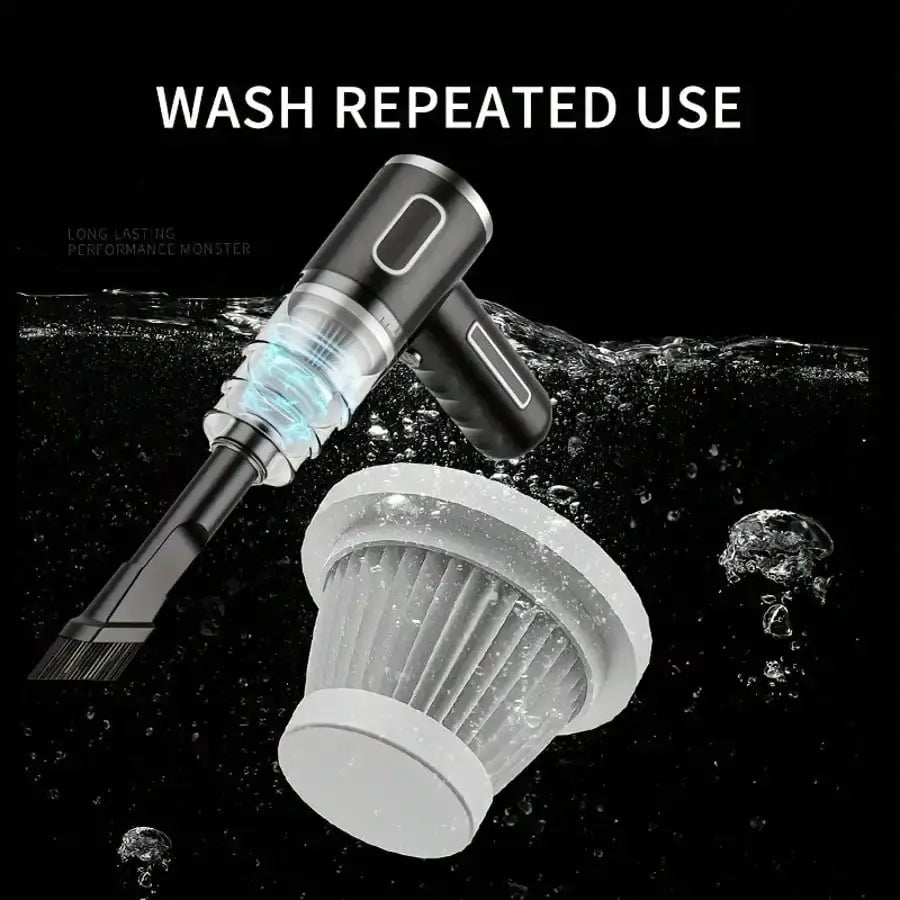Multi Functional Ultra Quiet Portable Car Vacuum Cleaner - USB Charging, Strong Suction, Long Battery Life, Suitable For Home And Car Use, Charging Handheld, Whirlwind, Wireless Collector from PriceLows™