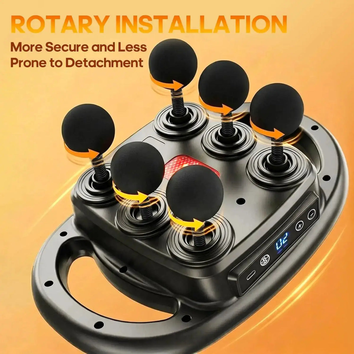 Massage Gun | 6 Massage Heads | 9 Speed Settings | Handheld Percussion Massager