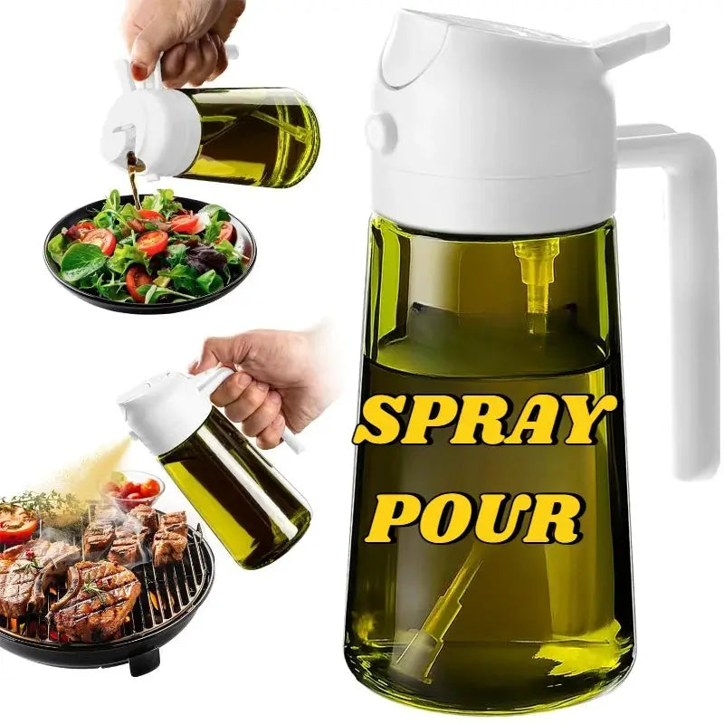 Olive Oil Dispenser Plastic Bottle for Kitchen Gadgets Air Fryer Accessories Olive Oil Sprayer Cooking Light-Blocking Dark Green from PriceLows™