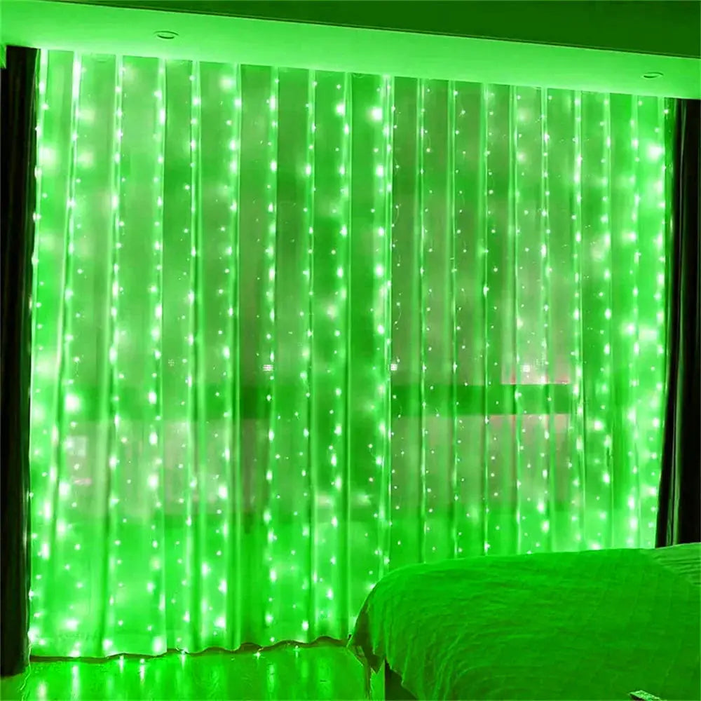 3/6M USB LED Curtain 8Modes Remote Control Lights Holiday Wedding Garland for Bedroom Living Room Decor Christmas Decorations from PriceLows™