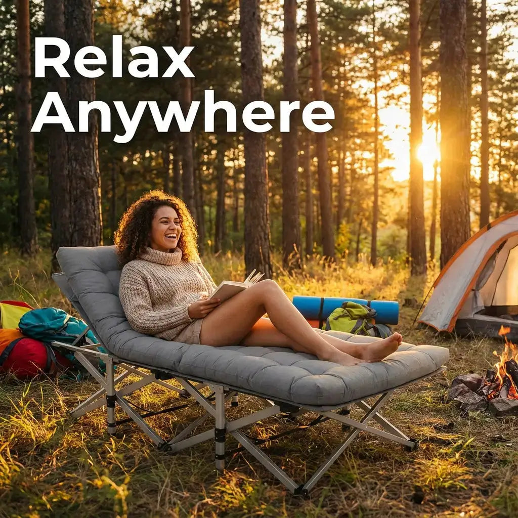 Aoran 560LBS Load-Bearing Outdoor Folding Chair, Non-Slip Foot Pads, Foldable Storage Bag Design Outdoor Furniture from PriceLows™