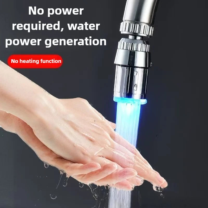 LED Faucet Extender | LED Temperature Sensor | 3-Color Light-Up | Universal Fit