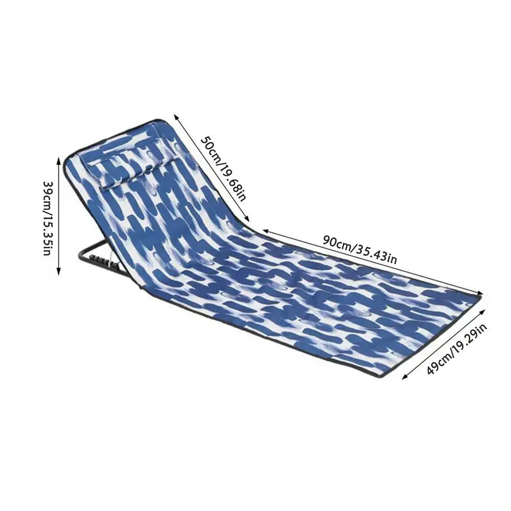 Folding Lounge Chair | 5-Position Back | Portable Beach Chair | One Size