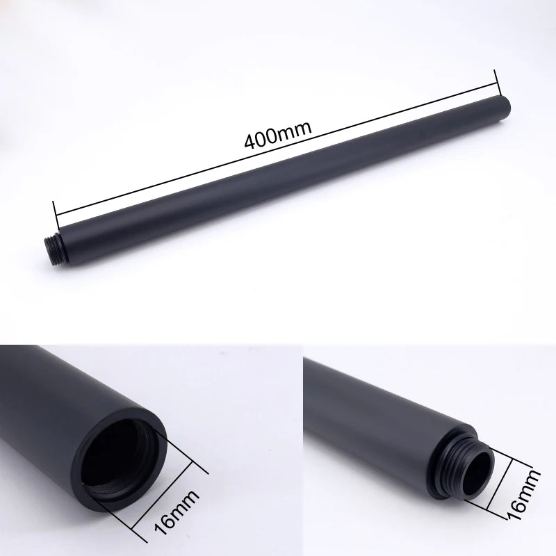 Shower Extension Rod | Round 40cm | Stainless Steel Gray