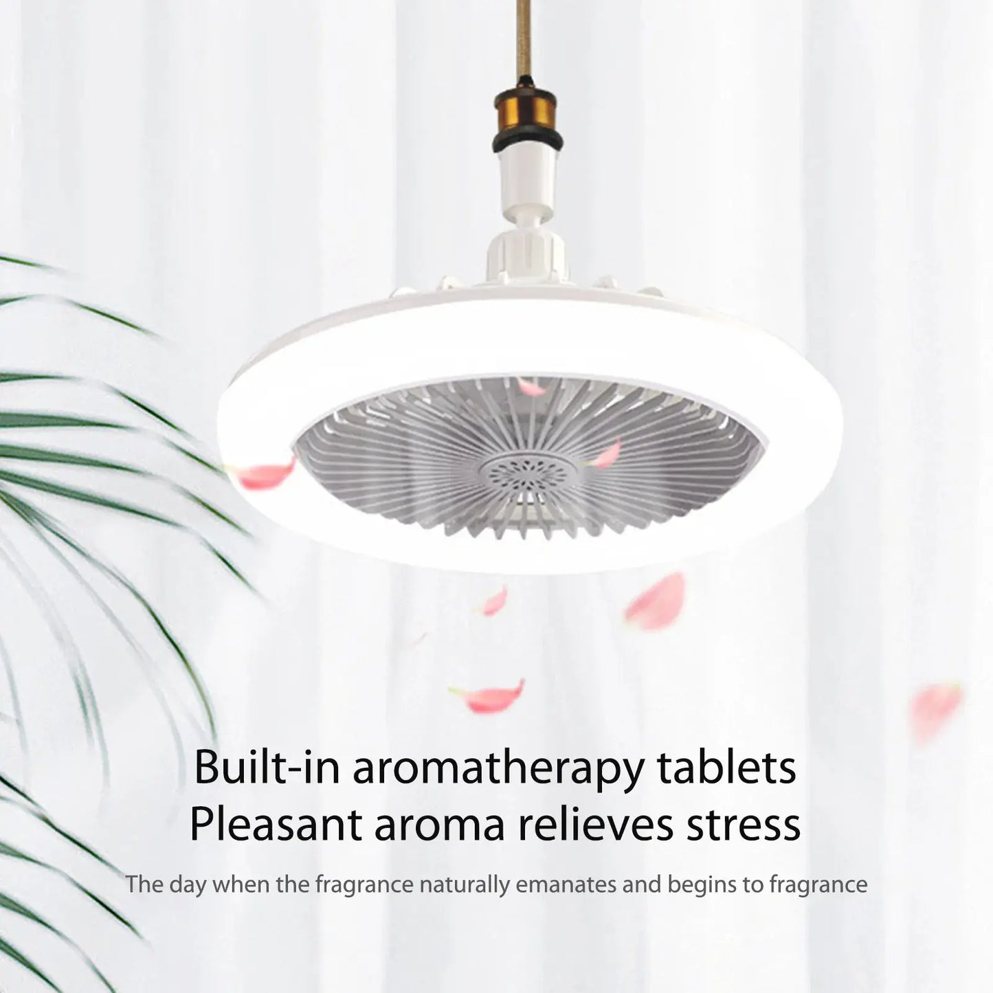 LED Fan Lamp Universal E27 Light Holder Aroma Ceiling Fan Lights with Remote Control 3 Speeds Wind Mute for Bedroom Dormitory from PriceLows™