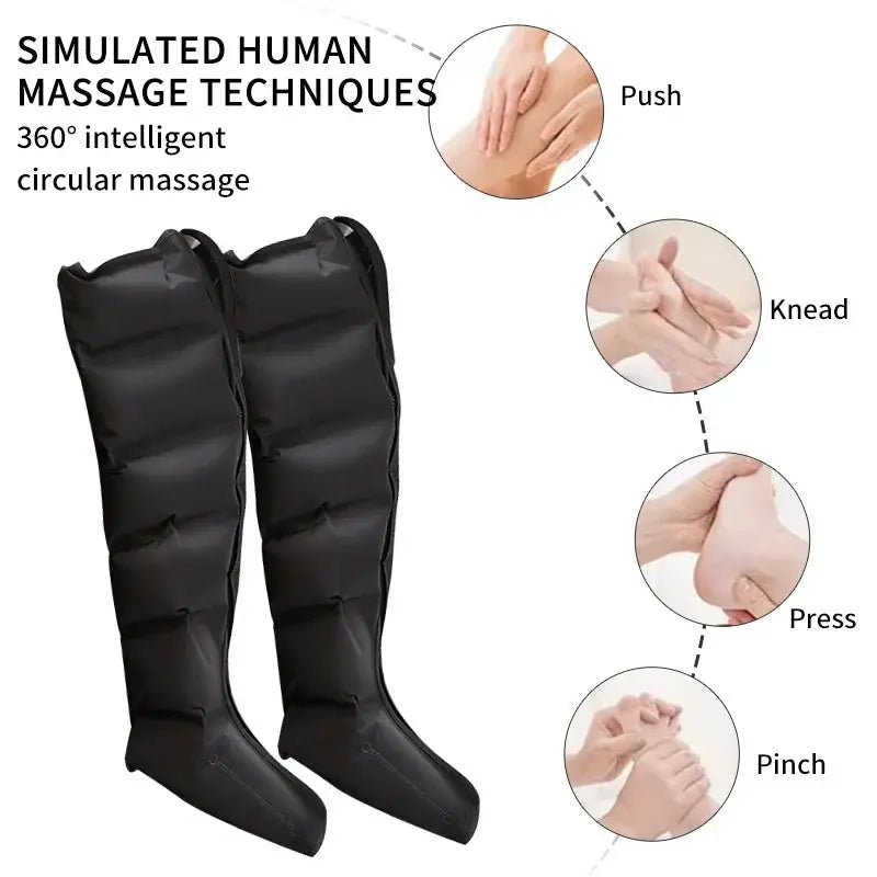 Pneumatic Leg Massager | Thighs, Calves & Feet | 3 Modes | Remote Control