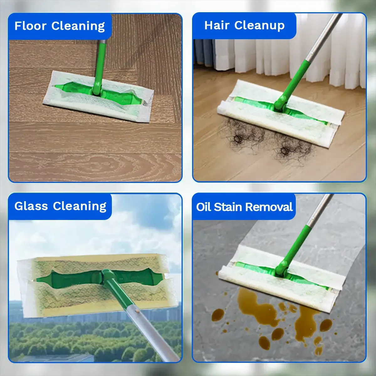JINYUDOME Electrostatic Dust Mop Pads 8.8x12inch High-Efficiency Disposable Swiffer Wet/Dry Mop Floor Cleaning Cloths from PriceLows™