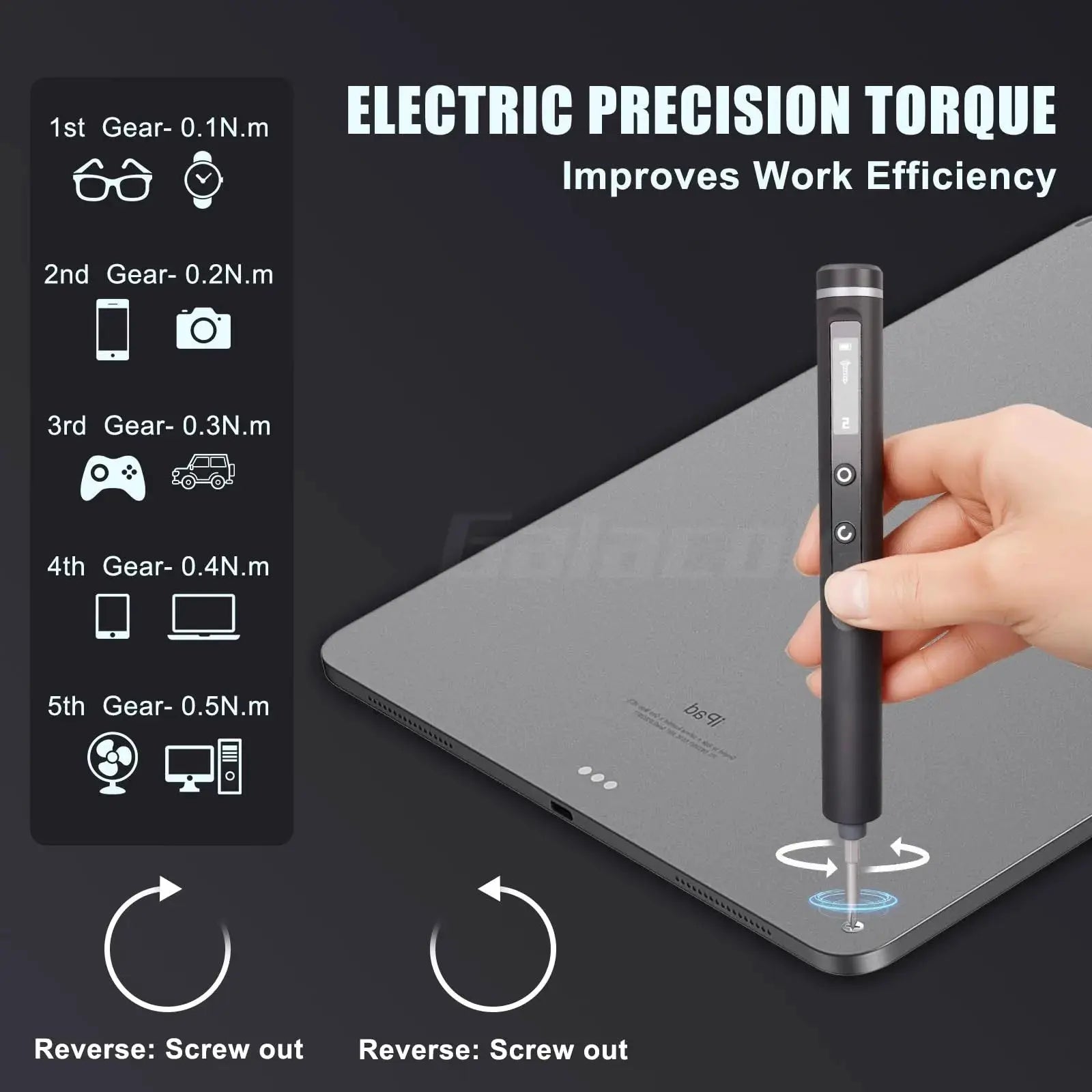 49 in 1 Electric Screwdriver Set 5 Torque Settings Precision Power Tool Magnetic Screw Driver Bits for iPhone Glasses Watch PC from PriceLows™