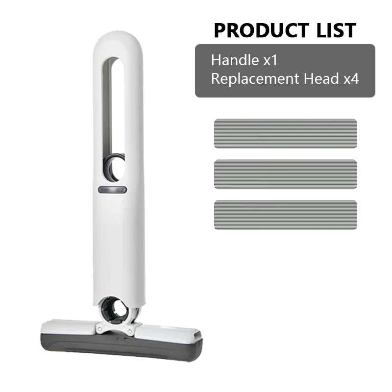 Mini Squeezable Mop | Microfiber Mop Head | Folding Type Design | Plastic Pole