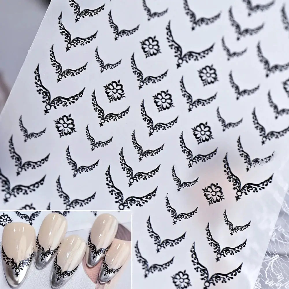 5D Embossed Emerald Gemstones Nail Art Stickers Luxury Golden Frame Baroque Flower Nail Decals Green Rhinestones Nail Supplies from PriceLows™