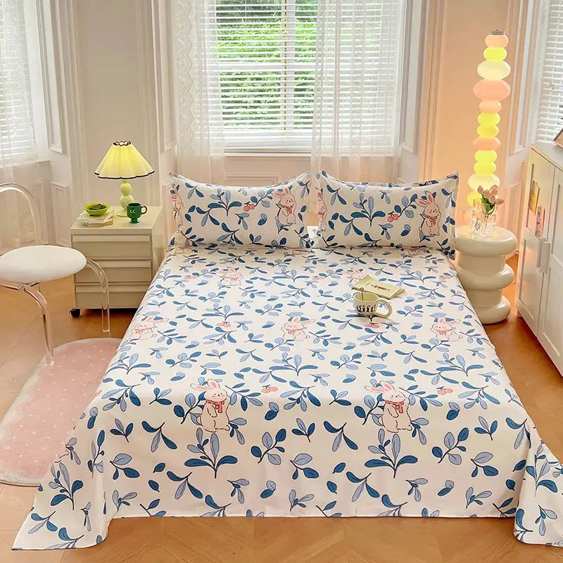 Bedroom Sheet Gorgeous Flowers Cartoon Printing Bedding Sheet PillowCase Bedding Fashion Exquisite Printing Sheet 1pc or 3pc/Set from PriceLows™