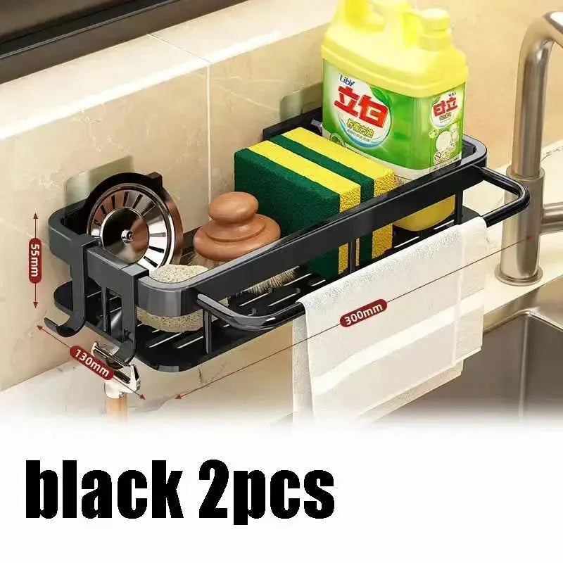 Non perforated kitchen storage rack cloth drain rack, sink dishwashing cloth sponge storage basket bathroom storage rack from PriceLows™