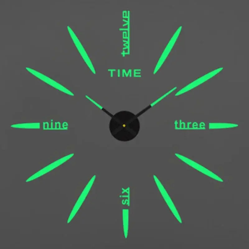 Large 3D Wall Clock Luminous Classic Wall Clocks DIY Digital Clock Wall Watches Stickers Silent Clock for Home Living Room Table from PriceLows™