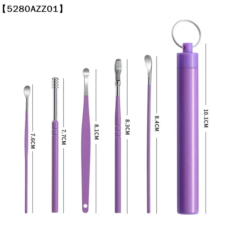 〔HMA58〕1 Set Earwax Removal Tools Ear Wax Cleaner Pick Digging Artifact Ear Pick Cleaning Ears Remover Clean Your Kit Gadgets from PriceLows™