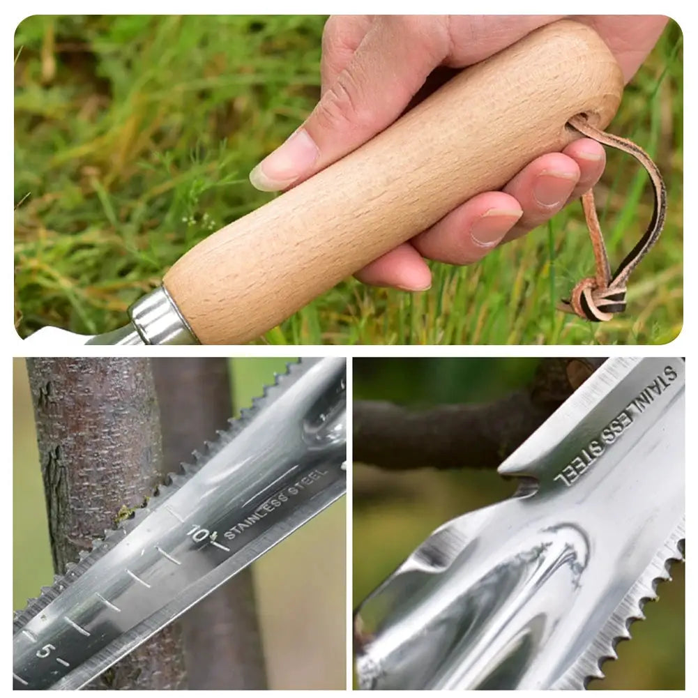 5 In 1 Hand Weeder | Premium Garden Tool | Wooden Handle | Transplanting Digging