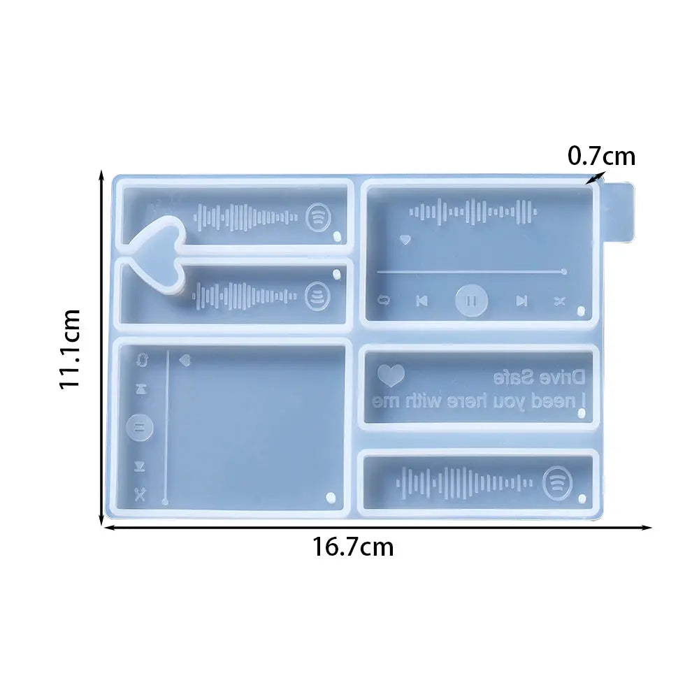 Silicone Music Player Mold | 54g Weight | Love Keychain Jewelry Making