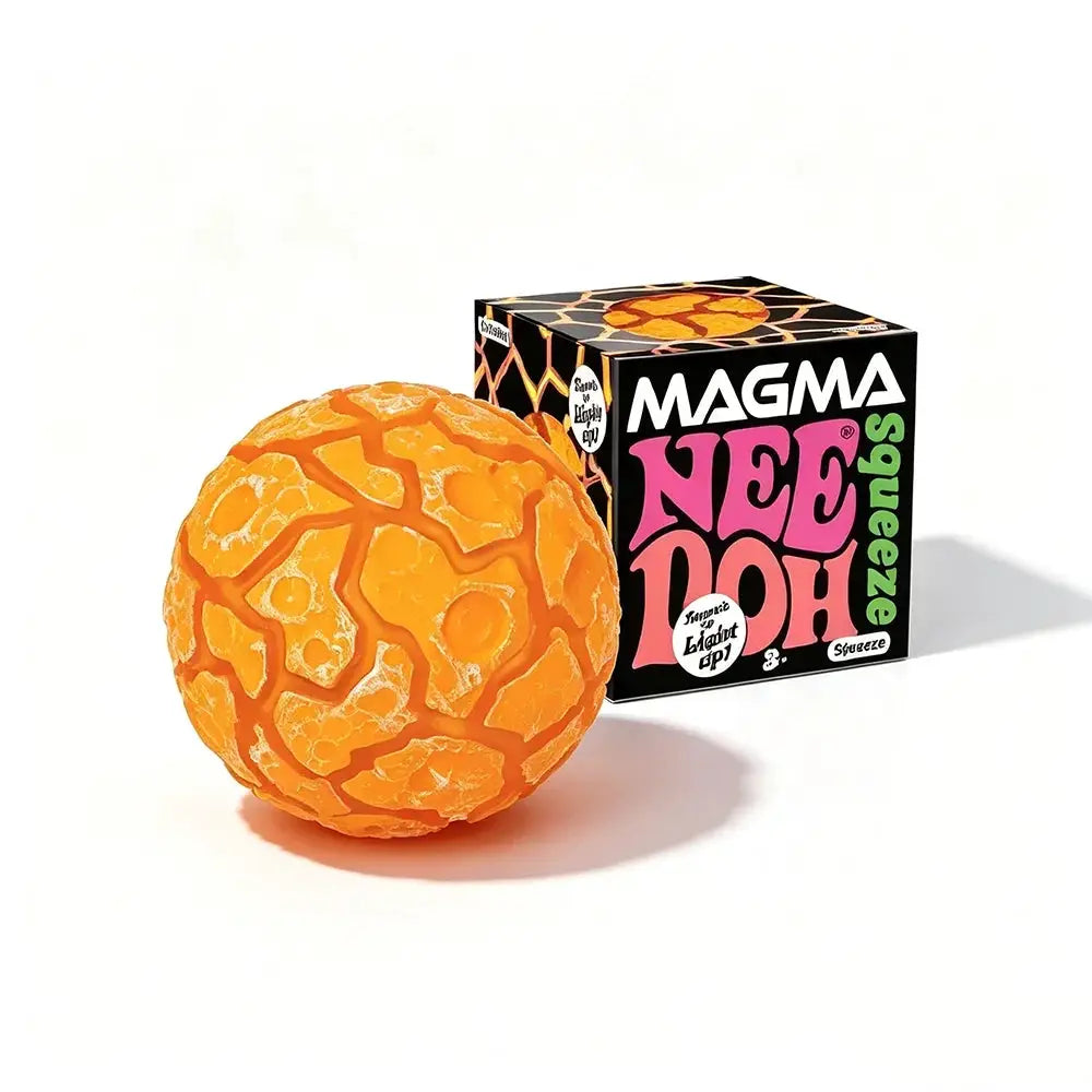 NeeDoh Crunch Stress Ball | Glitter Magma Design | Squeeze Sensory Toy