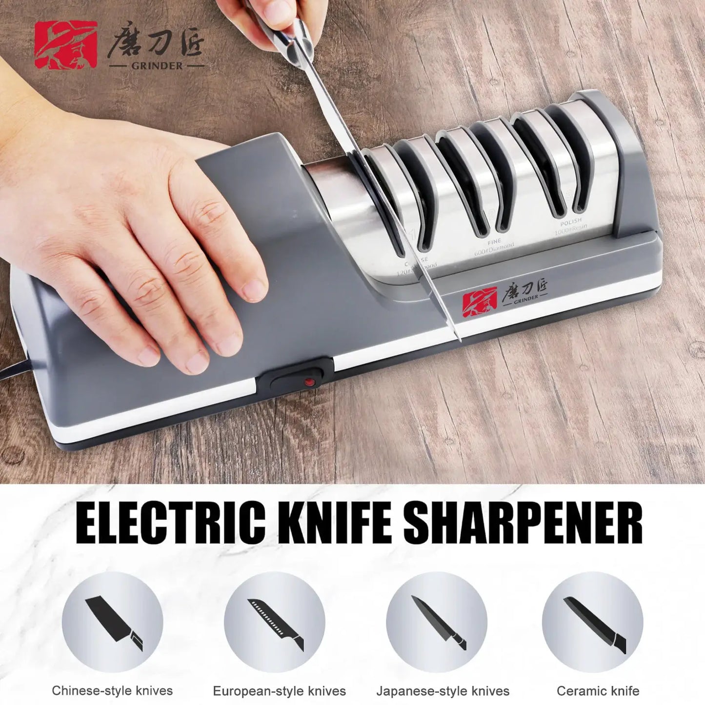Electric Tool Sharpener | Three-Speed | 15 Degree Sharpening | TG2403