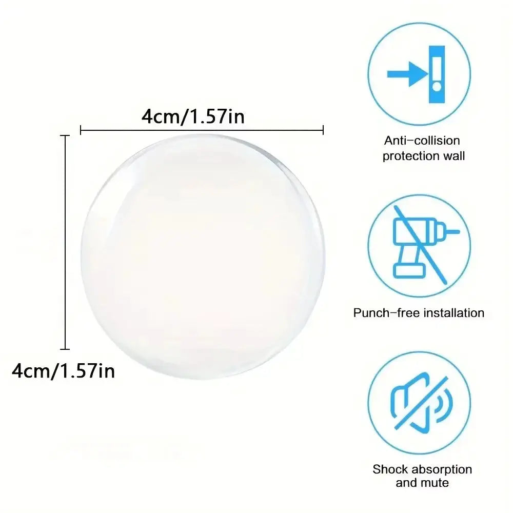 Clear Rubber Door Stopper | Wall Protector | Self Adhesive | Door Handle Bumper