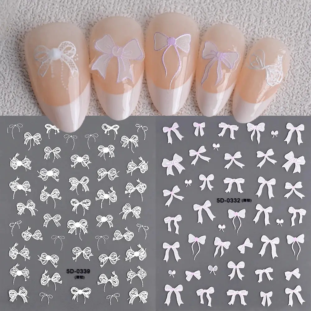 2Sheets French Gradient Line Nail Art Stickers 3D Self-Adhesive White+Black Slider Design Stencil Manicure Guides DIY Nail Decor from PriceLows™