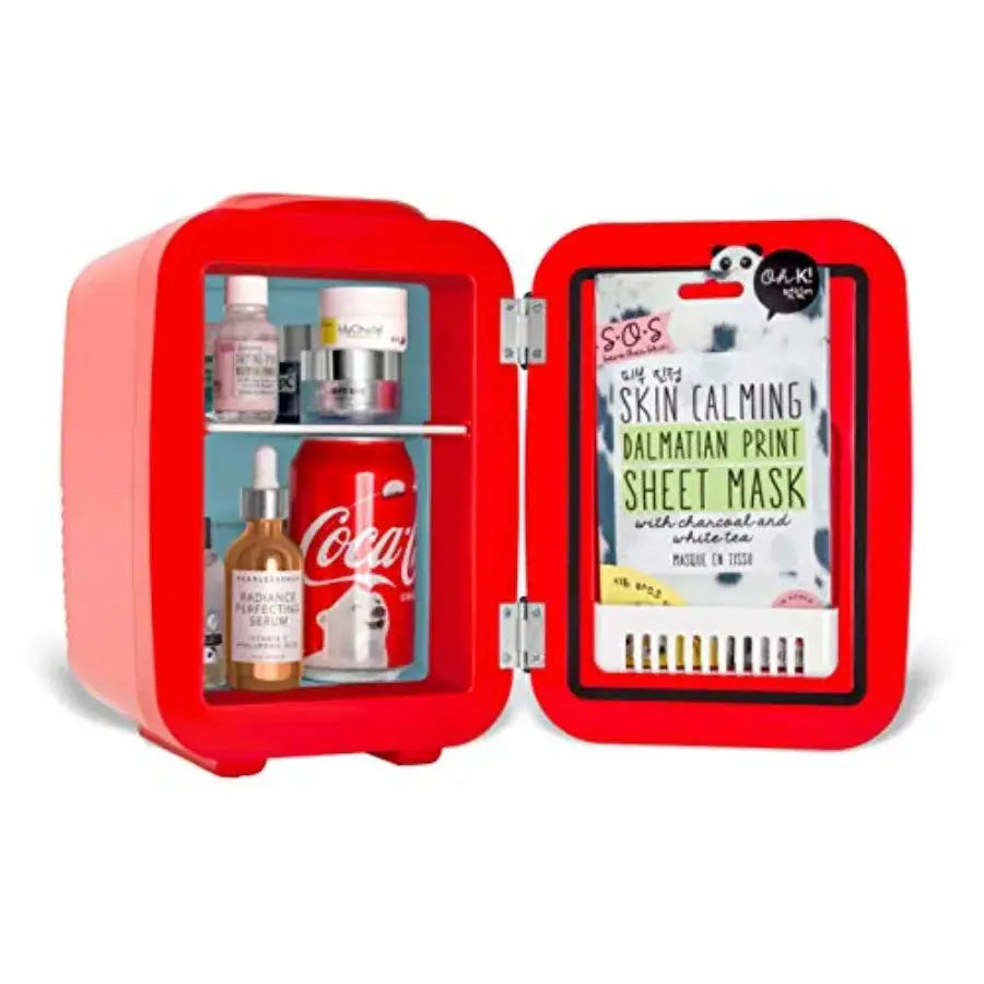 Retro Mini Fridge for Bedroom - Car Office Desk and College Dorm Room - 4L/6 Can 12V Portable Cooler and Warmer for Food Drinks from PriceLows™