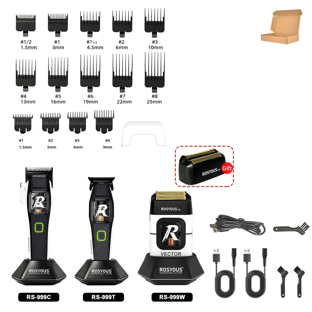 Men's Electric Shaver | 999W Motor | Dual Foil Head | Rechargeable
