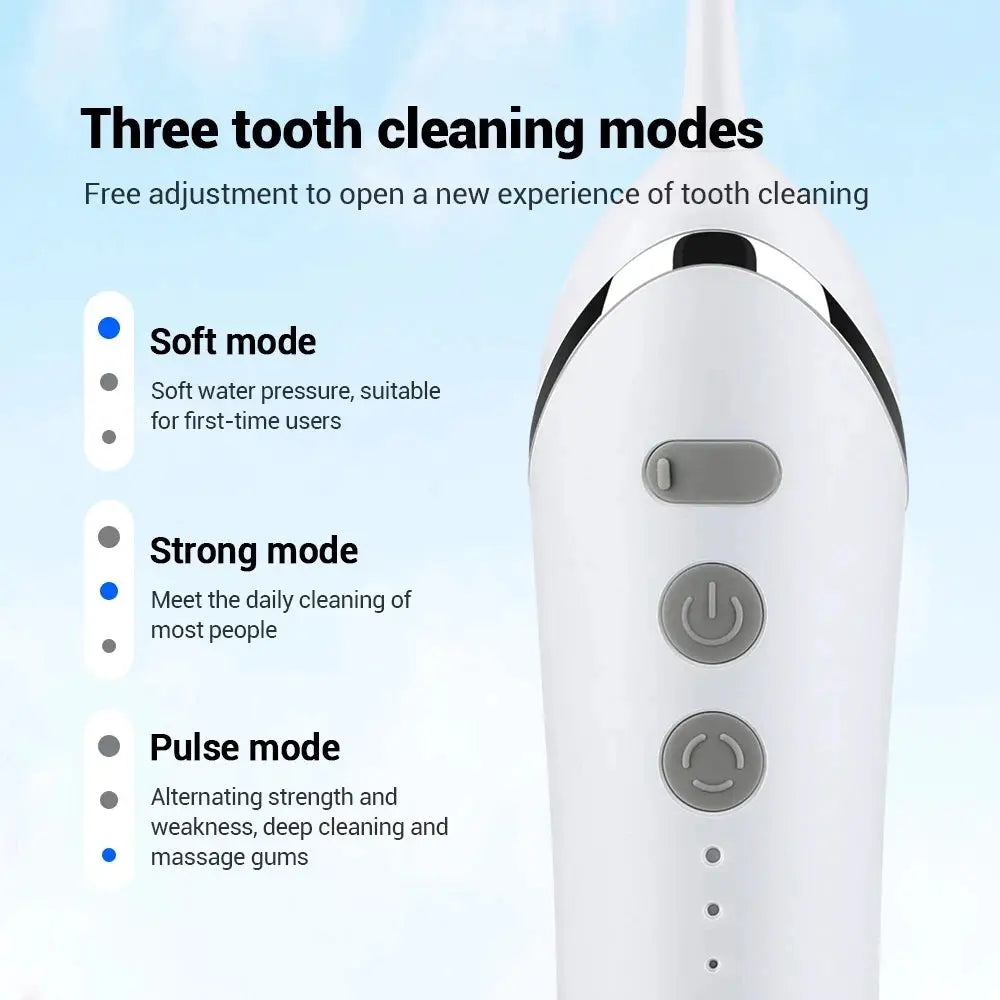 Water Flosser | USB Rechargeable | 2 Nozzles Included | 3 Modes