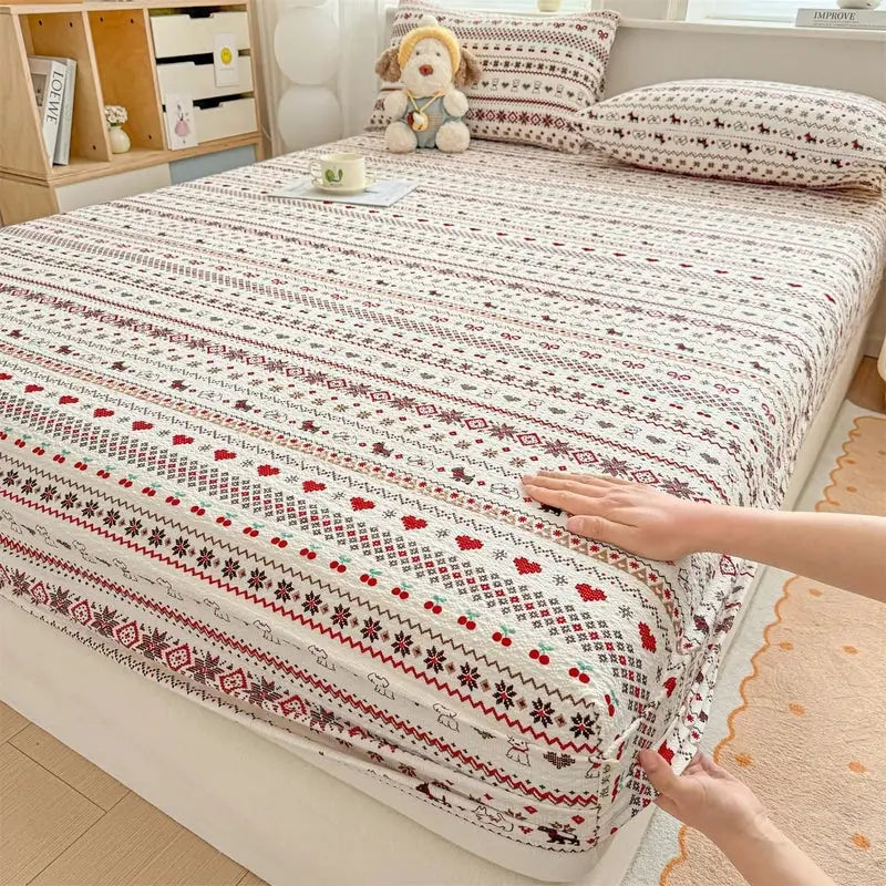 Spring & Summer New Arrival – Puff Chiffon Printed Fitted Bed Sheet for Girls / Kids / Bedroom Decor from PriceLows™
