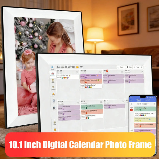 New Version Digital Calendar Touch Screen Smart 10.1 Inch Times Frame for Family Schedules Digital Photo Frame Home Assistant from PriceLows™