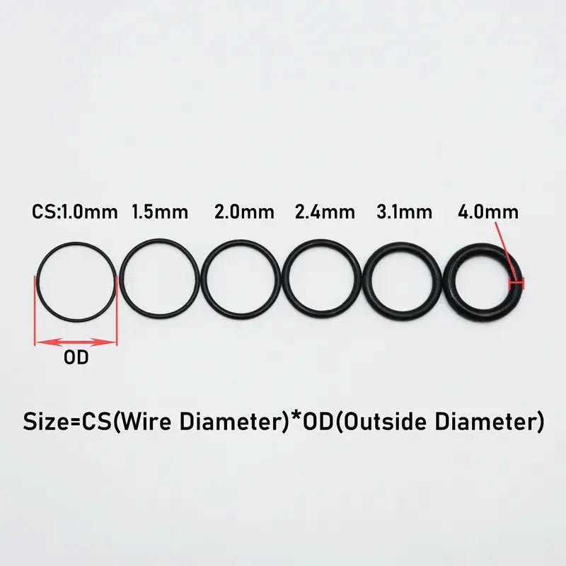 O Ring CS 1.0 1.5 to 4.0mm Sealing Washer Nitrile Rubber O-ring Faucet Plumbing Gaskets Oil Resistant High Temperature Oring Kit from PriceLows™