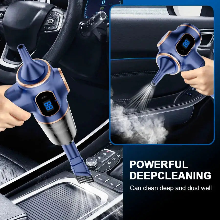 Wireless Car Vacuum Cleaner | Bagless System | HEPA Filter | Compact