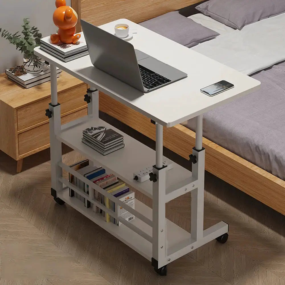 Height Adjustable Computer Desk Multi-Layer Storage Stand-up Workstation Height Adjustable Laptop Desk for Dormitory and Bedroom from PriceLows™
