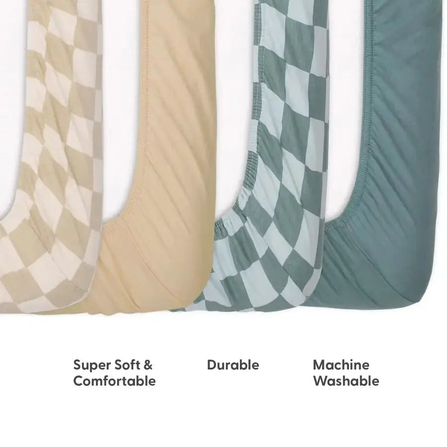 Peanutshell 4Pack Organic Fitted Crib Sheet Set Soft amp Breathable Baby Girl or Boy Crib Sheets, 100 Jersey Cotton Nursery Deco from PriceLows™