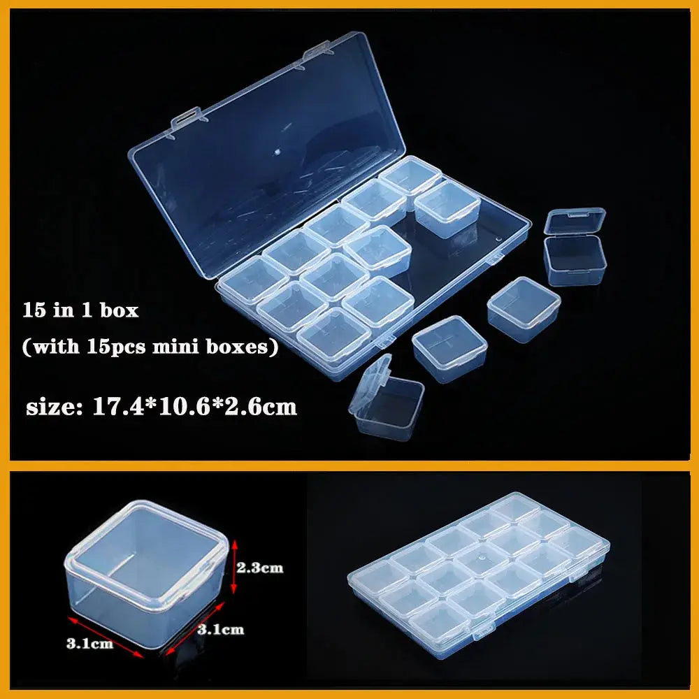 Transparent Plastic box Screw Compartment Box Jewelry Earring Display Case Container Clear Terminal Organizer Tool Storage boxes from PriceLows™
