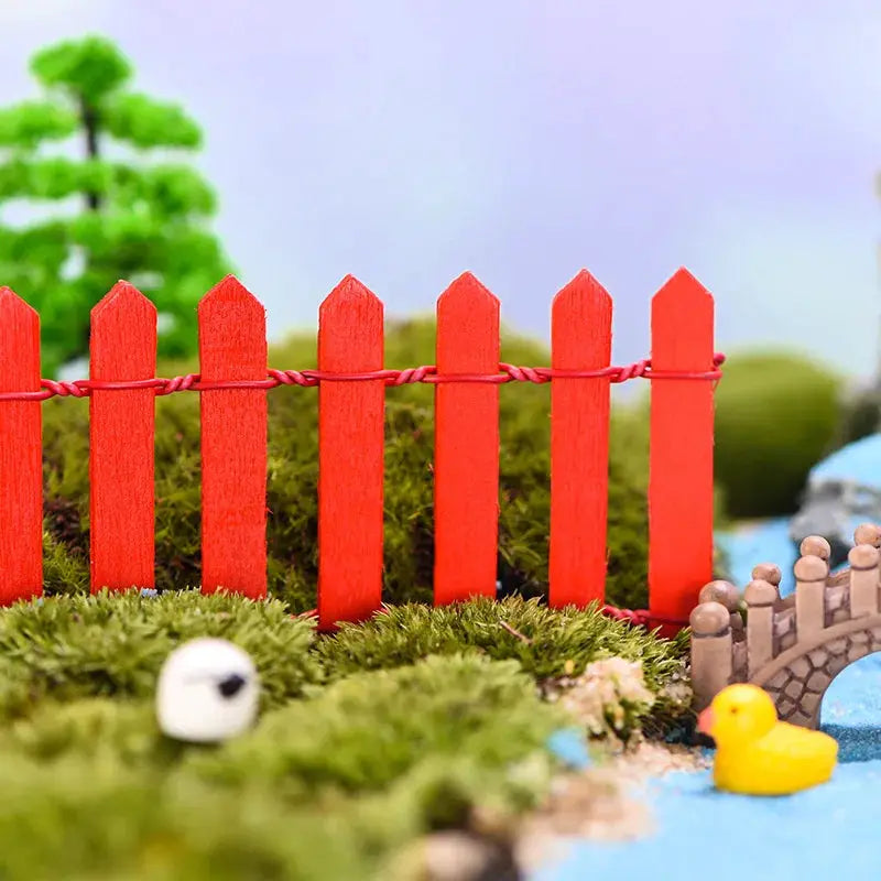 1pc Mini Fence, Garden And Bonsai Decoration Fairy Tale Garden Fence Wooden Decoration, DIY HandicraftProject Mini Picket Fence from PriceLows™