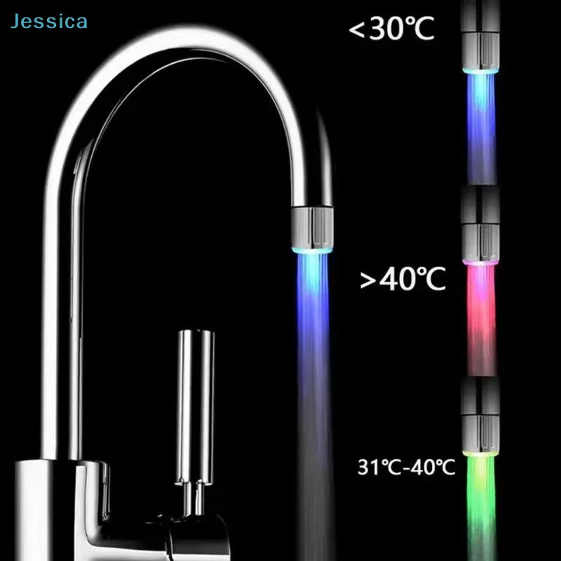 ♥LED Water Faucet Light - Color Changing Temperature Sensor Faucet Light for Kitchen Sink & Bathroom Shower from PriceLows™