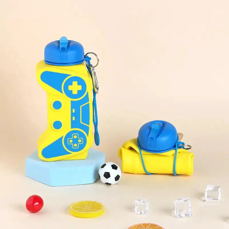 Silicone Water Bottle Foldable Water Bottle Game Handle Shape Drinking Bottle Sports Leakproof Travel Mug Reusable Water Cup from PriceLows™